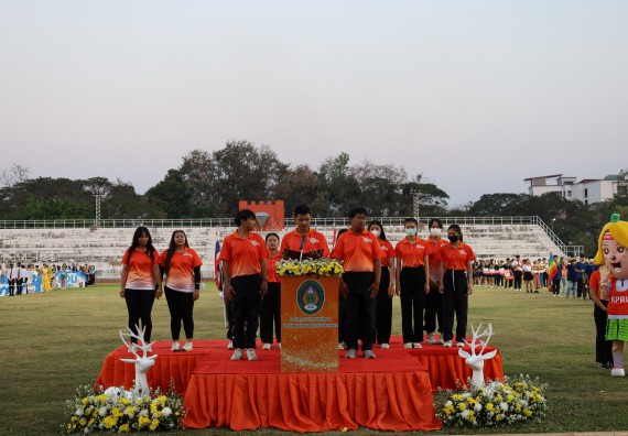 ภาพกิจกรรม  สโมสรนักศึกษา คณะวิทยาศาสตร์และเทคโนโลยี เข้าร่วมกีฬาระหว่างคณะ ปลาบึกเกมส์ ครั้งที่ 20