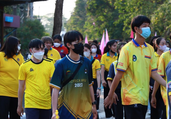 ภาพกิจกรรม  สโมสรนักศึกษา คณะวิทยาศาสตร์และเทคโนโลยี เข้าร่วมกีฬาระหว่างคณะ ปลาบึกเกมส์ ครั้งที่ 20