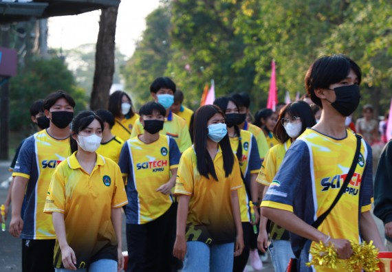 ภาพกิจกรรม  สโมสรนักศึกษา คณะวิทยาศาสตร์และเทคโนโลยี เข้าร่วมกีฬาระหว่างคณะ ปลาบึกเกมส์ ครั้งที่ 20