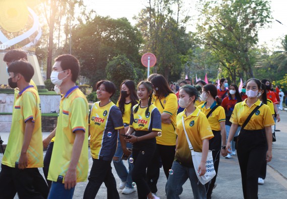 ภาพกิจกรรม  สโมสรนักศึกษา คณะวิทยาศาสตร์และเทคโนโลยี เข้าร่วมกีฬาระหว่างคณะ ปลาบึกเกมส์ ครั้งที่ 20