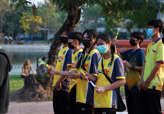 ภาพกิจกรรม  สโมสรนักศึกษา คณะวิทยาศาสตร์และเทคโนโลยี เข้าร่วมกีฬาระหว่างคณะ ปลาบึกเกมส์ ครั้งที่ 20