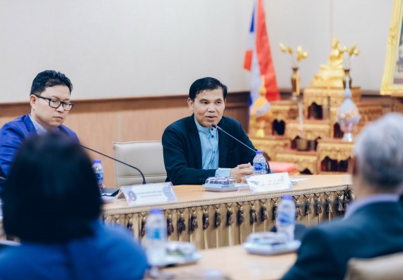 ภาพกิจกรรม  คณะวิทยาศาสตร์และเทคโนโลยี เข้าร่วมพิธีบันทึกข้อตกลงความร่วมมือการเสริมศักยภาพด้านวิชาการของบุคลากรสาธารณสุขในสังกัดองค์การบริหารส่วนจังหวัดกำแพงเพชร