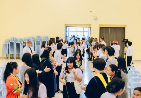 ภาพกิจกรรม  คณะวิทยาศาสตร์และเทคโนโลยี จัดโครงการพัฒนานักศึกษาคณะวิทยาศาสตร์และเทคโนโลยี กิจกรรมปัจฉิมนิเทศนักศึกษาสู่ความสำเร็จ