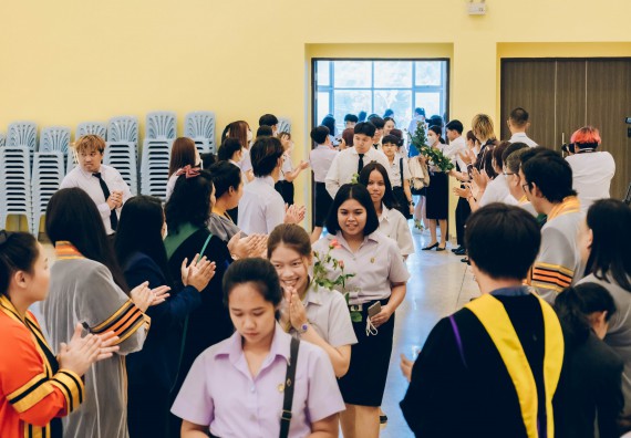 ภาพกิจกรรม  คณะวิทยาศาสตร์และเทคโนโลยี จัดโครงการพัฒนานักศึกษาคณะวิทยาศาสตร์และเทคโนโลยี กิจกรรมปัจฉิมนิเทศนักศึกษาสู่ความสำเร็จ