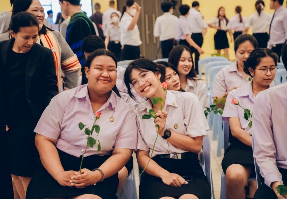 ภาพกิจกรรม  คณะวิทยาศาสตร์และเทคโนโลยี จัดโครงการพัฒนานักศึกษาคณะวิทยาศาสตร์และเทคโนโลยี กิจกรรมปัจฉิมนิเทศนักศึกษาสู่ความสำเร็จ