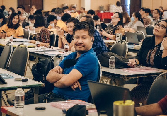 ภาพกิจกรรม  ผู้บริหาร คณาจารย์ และบุคลากร คณะวิทยาศาสตร์และเทคโนโลยีเข้าร่วม โครงการประชุมเชิงปฏิบัติการ “ทบทวนแผนกลยุทธ์ 2566 – 2570 และแผนปฏิบัติราชการ ประจำปี 2566