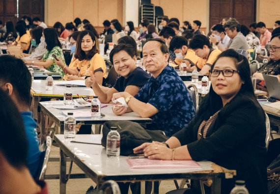 ภาพกิจกรรม  ผู้บริหาร คณาจารย์ และบุคลากร คณะวิทยาศาสตร์และเทคโนโลยีเข้าร่วม โครงการประชุมเชิงปฏิบัติการ “ทบทวนแผนกลยุทธ์ 2566 – 2570 และแผนปฏิบัติราชการ ประจำปี 2566