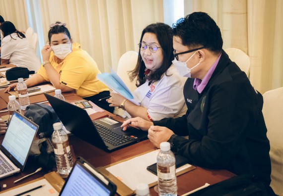 ภาพกิจกรรม  ผู้บริหาร คณาจารย์ และบุคลากร คณะวิทยาศาสตร์และเทคโนโลยีเข้าร่วม โครงการประชุมเชิงปฏิบัติการ “ทบทวนแผนกลยุทธ์ 2566 – 2570 และแผนปฏิบัติราชการ ประจำปี 2566