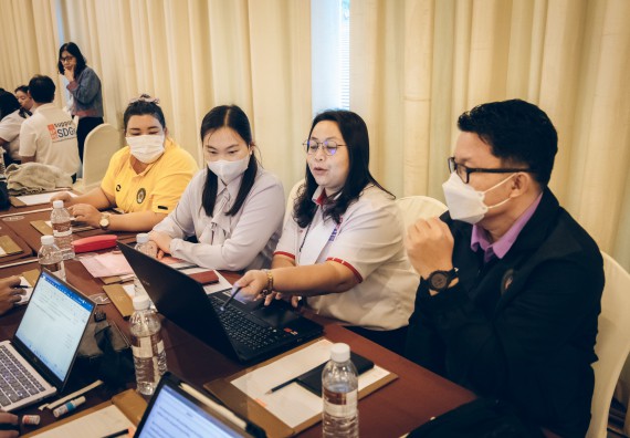 ภาพกิจกรรม  ผู้บริหาร คณาจารย์ และบุคลากร คณะวิทยาศาสตร์และเทคโนโลยีเข้าร่วม โครงการประชุมเชิงปฏิบัติการ “ทบทวนแผนกลยุทธ์ 2566 – 2570 และแผนปฏิบัติราชการ ประจำปี 2566