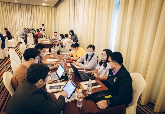 ภาพกิจกรรม  ผู้บริหาร คณาจารย์ และบุคลากร คณะวิทยาศาสตร์และเทคโนโลยีเข้าร่วม โครงการประชุมเชิงปฏิบัติการ “ทบทวนแผนกลยุทธ์ 2566 – 2570 และแผนปฏิบัติราชการ ประจำปี 2566