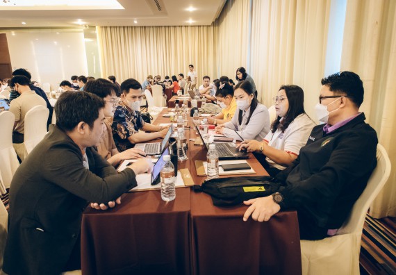 ภาพกิจกรรม  ผู้บริหาร คณาจารย์ และบุคลากร คณะวิทยาศาสตร์และเทคโนโลยีเข้าร่วม โครงการประชุมเชิงปฏิบัติการ “ทบทวนแผนกลยุทธ์ 2566 – 2570 และแผนปฏิบัติราชการ ประจำปี 2566