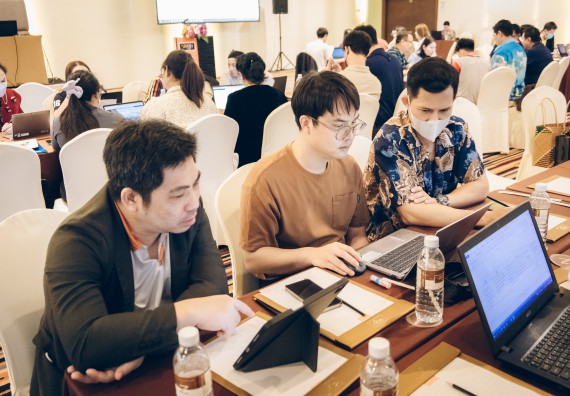 ภาพกิจกรรม  ผู้บริหาร คณาจารย์ และบุคลากร คณะวิทยาศาสตร์และเทคโนโลยีเข้าร่วม โครงการประชุมเชิงปฏิบัติการ “ทบทวนแผนกลยุทธ์ 2566 – 2570 และแผนปฏิบัติราชการ ประจำปี 2566