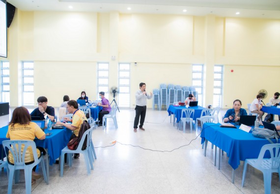 ภาพกิจกรรม  คณะวิทยาศาสตร์และเทคโนโลยี จัดโครงการกิจกรรมอบรมเชิงปฏิบัติการ เรื่อง การเขียนรายงานการประเมินตนเอง ระดับหลักสูตร ประจำปีการศึกษา 2565 ตามเกณฑ์ AUN-QA