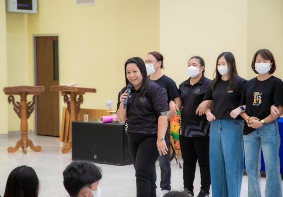 ภาพกิจกรรม  คณะวิทยาศาสตร์และเทคโนโลยี จัดกิจกรรมรักแรกผูกจิตนักศึกษาวิทยาศาสตร์และเทคโนโลยี ปฐมนิเทศนักศึกษาใหม่ คณะวิทยาศาสตร์และเทคโนโลยี ประจำปี 2566