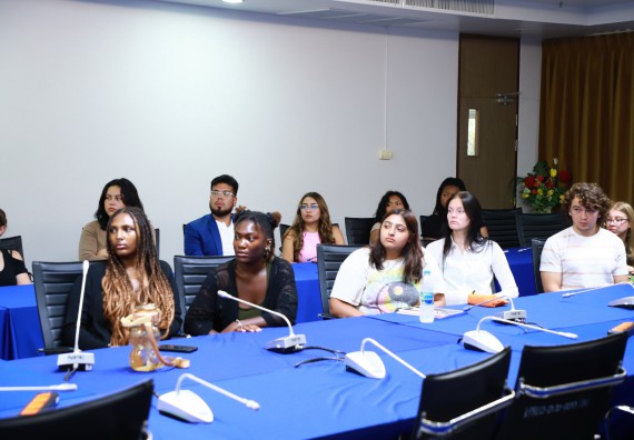 ภาพกิจกรรม  คณะวิทยาศาสตร์และเทคโนโลยี ต้อนรับคณะอาจารย์และนักศึกษาจาก Georgia Gwinnett College ประเทศสหรัฐอเมริกา