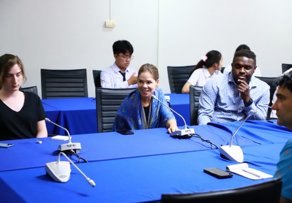 ภาพกิจกรรม  คณะวิทยาศาสตร์และเทคโนโลยี ต้อนรับคณะอาจารย์และนักศึกษาจาก Georgia Gwinnett College ประเทศสหรัฐอเมริกา