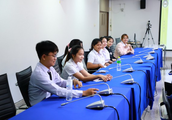 ภาพกิจกรรม  คณะวิทยาศาสตร์และเทคโนโลยี ต้อนรับคณะอาจารย์และนักศึกษาจาก Georgia Gwinnett College ประเทศสหรัฐอเมริกา