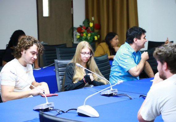 ภาพกิจกรรม  คณะวิทยาศาสตร์และเทคโนโลยี ต้อนรับคณะอาจารย์และนักศึกษาจาก Georgia Gwinnett College ประเทศสหรัฐอเมริกา