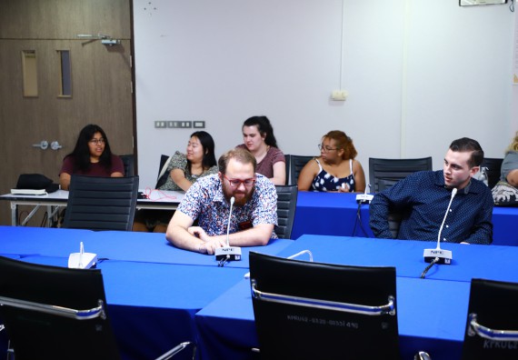 ภาพกิจกรรม  คณะวิทยาศาสตร์และเทคโนโลยี ต้อนรับคณะอาจารย์และนักศึกษาจาก Georgia Gwinnett College ประเทศสหรัฐอเมริกา