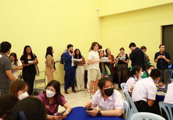 ภาพกิจกรรม  คณะวิทยาศาสตร์และเทคโนโลยี ต้อนรับคณะอาจารย์และนักศึกษาจาก Georgia Gwinnett College ประเทศสหรัฐอเมริกา