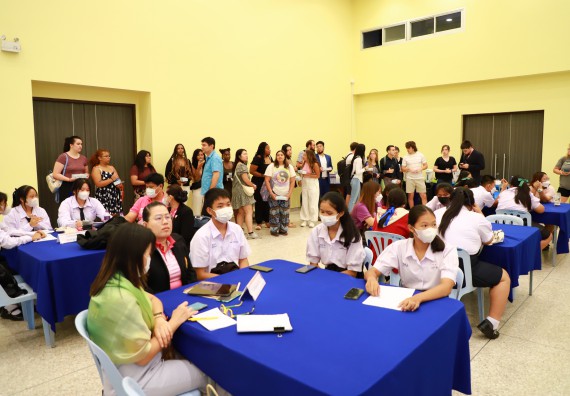 ภาพกิจกรรม  คณะวิทยาศาสตร์และเทคโนโลยี ต้อนรับคณะอาจารย์และนักศึกษาจาก Georgia Gwinnett College ประเทศสหรัฐอเมริกา