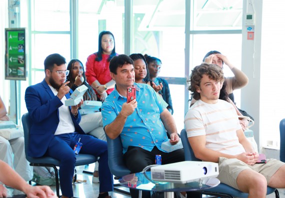 ภาพกิจกรรม  คณะวิทยาศาสตร์และเทคโนโลยี ต้อนรับคณะอาจารย์และนักศึกษาจาก Georgia Gwinnett College ประเทศสหรัฐอเมริกา