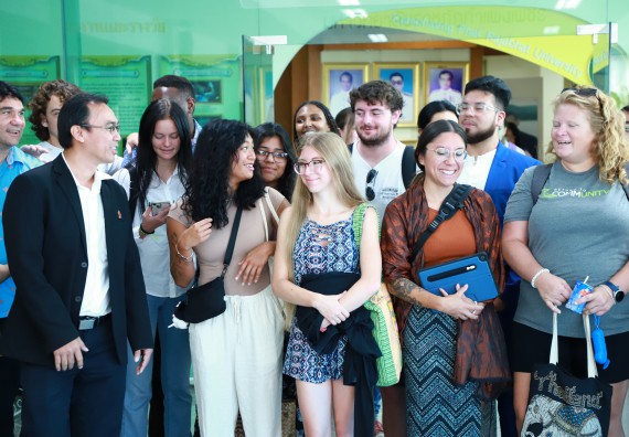 ภาพกิจกรรม  คณะวิทยาศาสตร์และเทคโนโลยี ต้อนรับคณะอาจารย์และนักศึกษาจาก Georgia Gwinnett College ประเทศสหรัฐอเมริกา