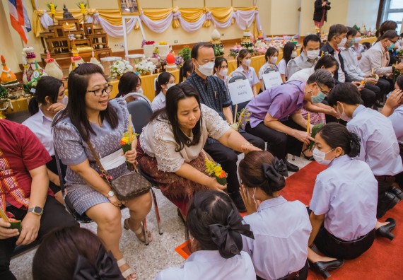 ภาพกิจกรรม  คณะวิทยาศาสตร์และเทคโนโลยี จัดกิจกรรมไหว้ครู คณะวิทยาศาสตร์และเทคโนโลยี ประจำปีการศึกษา 2566