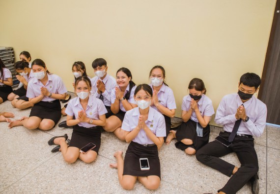 ภาพกิจกรรม  คณะวิทยาศาสตร์และเทคโนโลยี จัดกิจกรรมไหว้ครู คณะวิทยาศาสตร์และเทคโนโลยี ประจำปีการศึกษา 2566