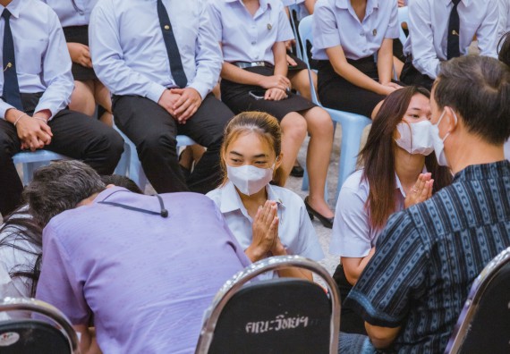 ภาพกิจกรรม  คณะวิทยาศาสตร์และเทคโนโลยี จัดกิจกรรมไหว้ครู คณะวิทยาศาสตร์และเทคโนโลยี ประจำปีการศึกษา 2566