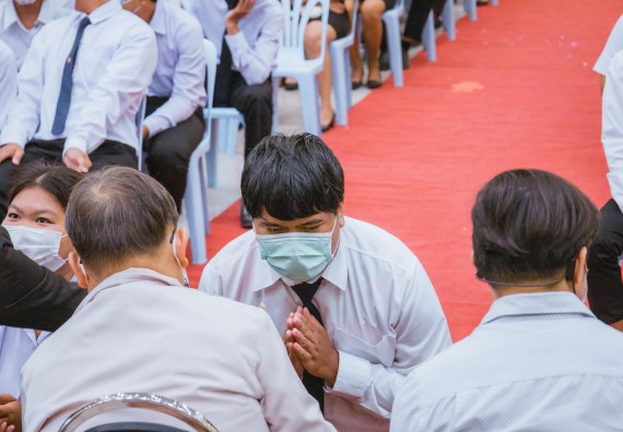 ภาพกิจกรรม  คณะวิทยาศาสตร์และเทคโนโลยี จัดกิจกรรมไหว้ครู คณะวิทยาศาสตร์และเทคโนโลยี ประจำปีการศึกษา 2566