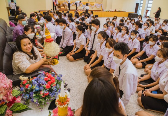 ภาพกิจกรรม  คณะวิทยาศาสตร์และเทคโนโลยี จัดกิจกรรมไหว้ครู คณะวิทยาศาสตร์และเทคโนโลยี ประจำปีการศึกษา 2566