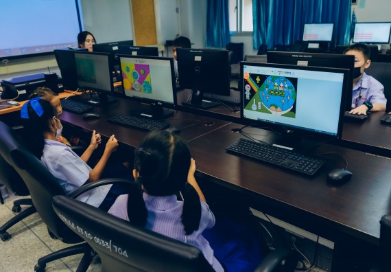 ภาพกิจกรรม   คณะวิทยาศาสตร์และเทคโนโลยี จัดการแข่งขันวาดภาพด้วยโปรแกรม Paint ระดับประถมศึกษาตอนต้น ประถมศึกษาตอนปลาย งานสัปดาห์วิทยาศาสตร์แห่งชาติ ส่วนภูมิภาค ประจำปี 2566