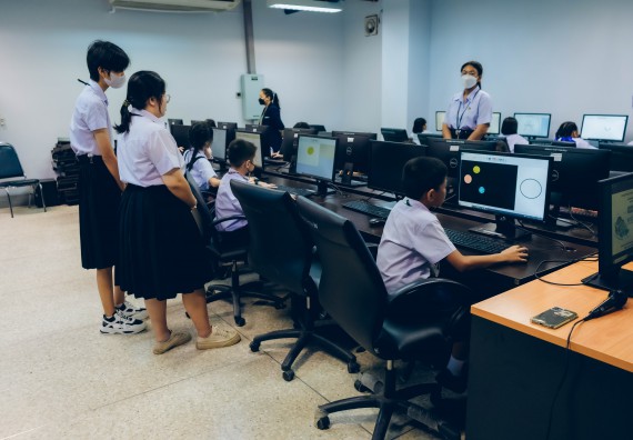 ภาพกิจกรรม   คณะวิทยาศาสตร์และเทคโนโลยี จัดการแข่งขันวาดภาพด้วยโปรแกรม Paint ระดับประถมศึกษาตอนต้น ประถมศึกษาตอนปลาย งานสัปดาห์วิทยาศาสตร์แห่งชาติ ส่วนภูมิภาค ประจำปี 2566