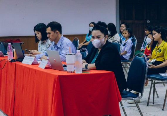 ภาพกิจกรรม   คณะวิทยาศาสตร์และเทคโนโลยี จัดการแข่งขันการพูดทางวิทยาศาสตร์ ระดับประถมศึกษา มัธยมศึกษาตอนต้น มัธยมศึกษาตอนปลาย งานสัปดาห์วิทยาศาสตร์แห่งชาติ ส่วนภูมิภาค ประจำปี 2566