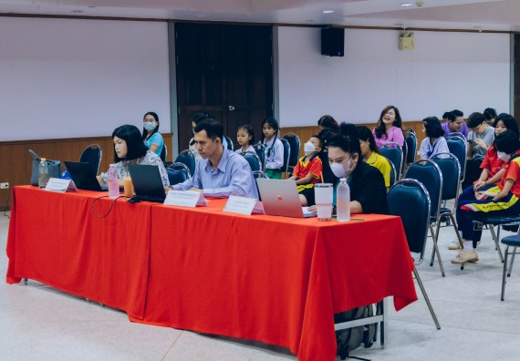 ภาพกิจกรรม   คณะวิทยาศาสตร์และเทคโนโลยี จัดการแข่งขันการพูดทางวิทยาศาสตร์ ระดับประถมศึกษา มัธยมศึกษาตอนต้น มัธยมศึกษาตอนปลาย งานสัปดาห์วิทยาศาสตร์แห่งชาติ ส่วนภูมิภาค ประจำปี 2566