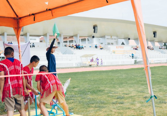 ภาพกิจกรรม  คณะวิทยาศาสตร์และเทคโนโลยี จัดการแข่งขันจรวดขวดน้ำ ระดับประถมศึกษา มัธยมศึกษาตอนต้น มัธยมศึกษาตอนปลาย งานสัปดาห์วิทยาศาสตร์แห่งชาติ ส่วนภูมิภาค ประจำปี 2566