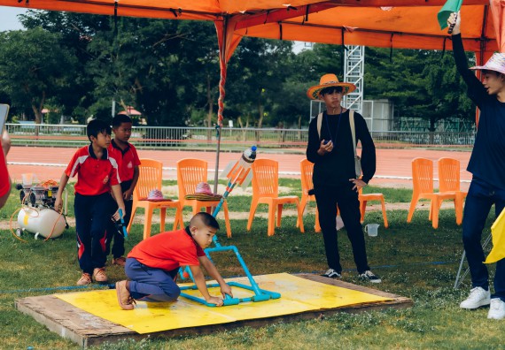 ภาพกิจกรรม  คณะวิทยาศาสตร์และเทคโนโลยี จัดการแข่งขันจรวดขวดน้ำ ระดับประถมศึกษา มัธยมศึกษาตอนต้น มัธยมศึกษาตอนปลาย งานสัปดาห์วิทยาศาสตร์แห่งชาติ ส่วนภูมิภาค ประจำปี 2566