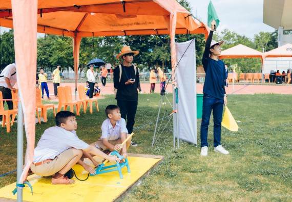 ภาพกิจกรรม  คณะวิทยาศาสตร์และเทคโนโลยี จัดการแข่งขันจรวดขวดน้ำ ระดับประถมศึกษา มัธยมศึกษาตอนต้น มัธยมศึกษาตอนปลาย งานสัปดาห์วิทยาศาสตร์แห่งชาติ ส่วนภูมิภาค ประจำปี 2566