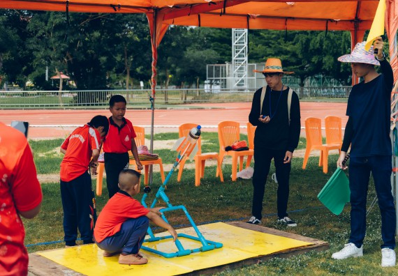 ภาพกิจกรรม  คณะวิทยาศาสตร์และเทคโนโลยี จัดการแข่งขันจรวดขวดน้ำ ระดับประถมศึกษา มัธยมศึกษาตอนต้น มัธยมศึกษาตอนปลาย งานสัปดาห์วิทยาศาสตร์แห่งชาติ ส่วนภูมิภาค ประจำปี 2566