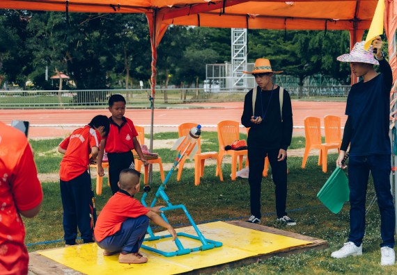 ภาพกิจกรรม  คณะวิทยาศาสตร์และเทคโนโลยี จัดการแข่งขันจรวดขวดน้ำ ระดับประถมศึกษา มัธยมศึกษาตอนต้น มัธยมศึกษาตอนปลาย งานสัปดาห์วิทยาศาสตร์แห่งชาติ ส่วนภูมิภาค ประจำปี 2566