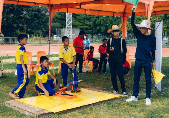 ภาพกิจกรรม  คณะวิทยาศาสตร์และเทคโนโลยี จัดการแข่งขันจรวดขวดน้ำ ระดับประถมศึกษา มัธยมศึกษาตอนต้น มัธยมศึกษาตอนปลาย งานสัปดาห์วิทยาศาสตร์แห่งชาติ ส่วนภูมิภาค ประจำปี 2566