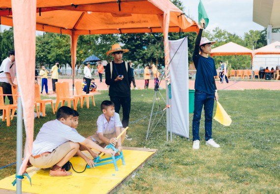 ภาพกิจกรรม  คณะวิทยาศาสตร์และเทคโนโลยี จัดการแข่งขันจรวดขวดน้ำ ระดับประถมศึกษา มัธยมศึกษาตอนต้น มัธยมศึกษาตอนปลาย งานสัปดาห์วิทยาศาสตร์แห่งชาติ ส่วนภูมิภาค ประจำปี 2566