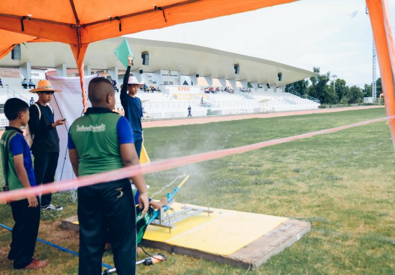 ภาพกิจกรรม  คณะวิทยาศาสตร์และเทคโนโลยี จัดการแข่งขันจรวดขวดน้ำ ระดับประถมศึกษา มัธยมศึกษาตอนต้น มัธยมศึกษาตอนปลาย งานสัปดาห์วิทยาศาสตร์แห่งชาติ ส่วนภูมิภาค ประจำปี 2566