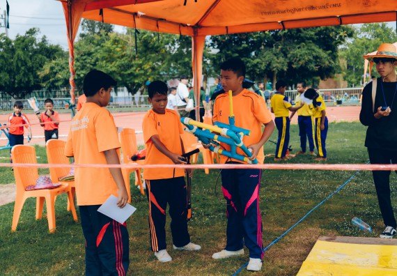 ภาพกิจกรรม  คณะวิทยาศาสตร์และเทคโนโลยี จัดการแข่งขันจรวดขวดน้ำ ระดับประถมศึกษา มัธยมศึกษาตอนต้น มัธยมศึกษาตอนปลาย งานสัปดาห์วิทยาศาสตร์แห่งชาติ ส่วนภูมิภาค ประจำปี 2566