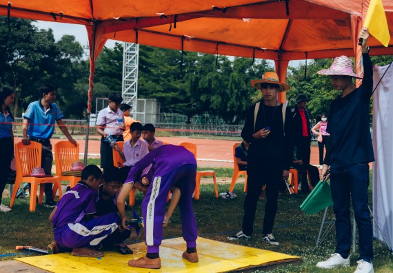 ภาพกิจกรรม  คณะวิทยาศาสตร์และเทคโนโลยี จัดการแข่งขันจรวดขวดน้ำ ระดับประถมศึกษา มัธยมศึกษาตอนต้น มัธยมศึกษาตอนปลาย งานสัปดาห์วิทยาศาสตร์แห่งชาติ ส่วนภูมิภาค ประจำปี 2566