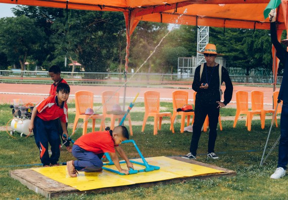 ภาพกิจกรรม  คณะวิทยาศาสตร์และเทคโนโลยี จัดการแข่งขันจรวดขวดน้ำ ระดับประถมศึกษา มัธยมศึกษาตอนต้น มัธยมศึกษาตอนปลาย งานสัปดาห์วิทยาศาสตร์แห่งชาติ ส่วนภูมิภาค ประจำปี 2566