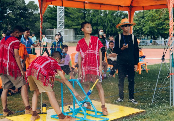 ภาพกิจกรรม  คณะวิทยาศาสตร์และเทคโนโลยี จัดการแข่งขันจรวดขวดน้ำ ระดับประถมศึกษา มัธยมศึกษาตอนต้น มัธยมศึกษาตอนปลาย งานสัปดาห์วิทยาศาสตร์แห่งชาติ ส่วนภูมิภาค ประจำปี 2566