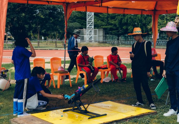 ภาพกิจกรรม  คณะวิทยาศาสตร์และเทคโนโลยี จัดการแข่งขันจรวดขวดน้ำ ระดับประถมศึกษา มัธยมศึกษาตอนต้น มัธยมศึกษาตอนปลาย งานสัปดาห์วิทยาศาสตร์แห่งชาติ ส่วนภูมิภาค ประจำปี 2566