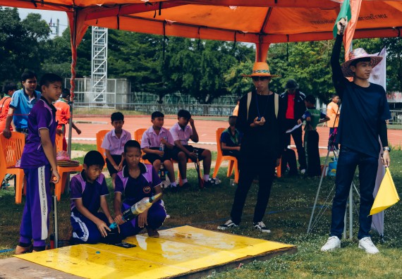 ภาพกิจกรรม  คณะวิทยาศาสตร์และเทคโนโลยี จัดการแข่งขันจรวดขวดน้ำ ระดับประถมศึกษา มัธยมศึกษาตอนต้น มัธยมศึกษาตอนปลาย งานสัปดาห์วิทยาศาสตร์แห่งชาติ ส่วนภูมิภาค ประจำปี 2566